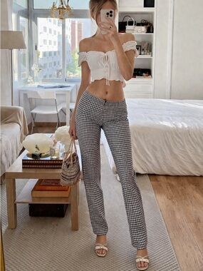 Eliane Rose Gingham Slim Pants (Size 6)